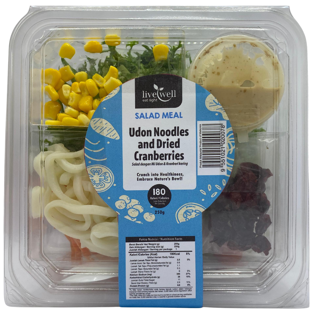 Udon Noodles & Dried Cranberries Salad